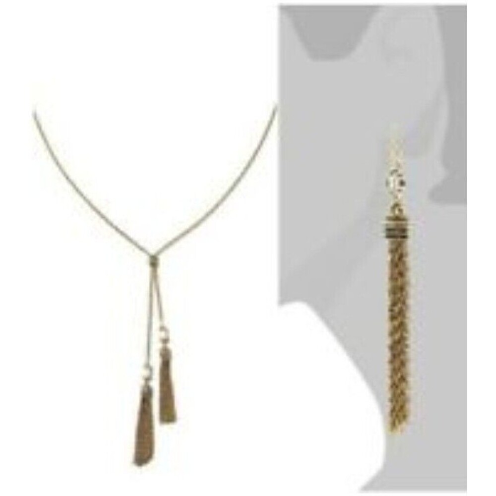 Banana Republic Women's Lake House tassel Earring AND Necklace SET OF 2 NWT 115